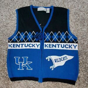 Vintage Kentucky Wildcats Belle Pointe Sweater Womens Medium Full Zip Cardigan